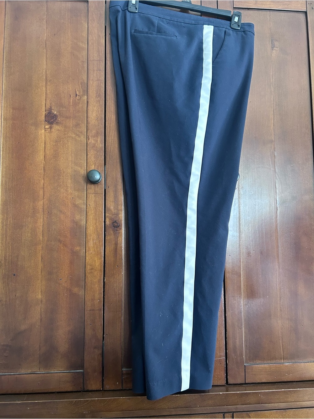 Tommy Hilfiger Navy Pants with White Side Stripe